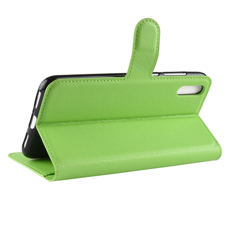 Litchi Skin Wallet Leather Cover with Stand for Huawei Enjoy 9 / Y7 Pro (2019) - Green-5