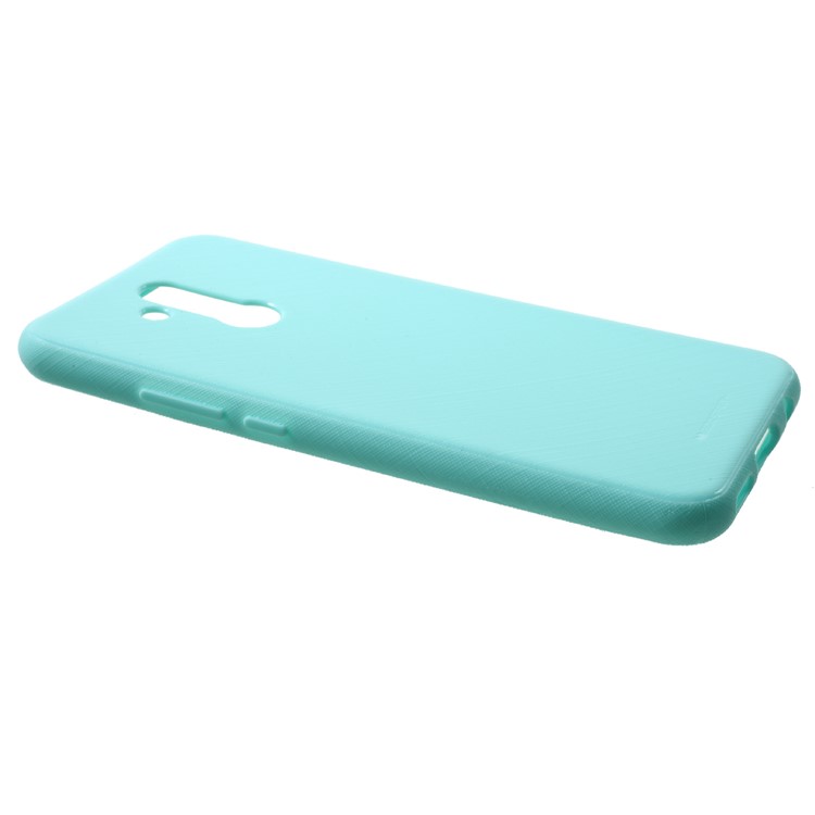MERCURY GOOSPERY Style Lux Textured TPU Phone Cover for Huawei Mate 20 Lite - Cyan-2