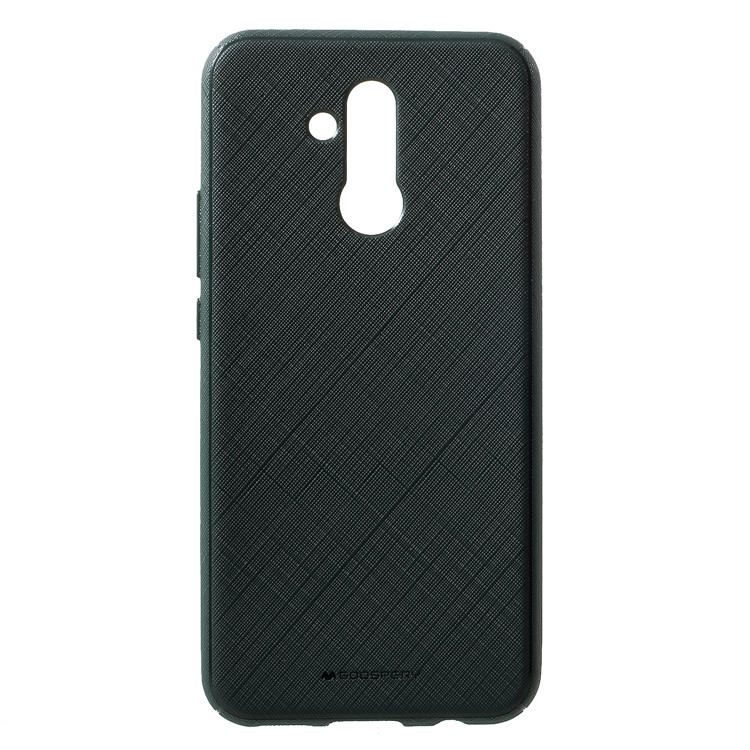 MERCURY GOOSPERY Style Lux Textured TPU Mobile Case for Huawei Mate 20 Lite - Blackish Green-1