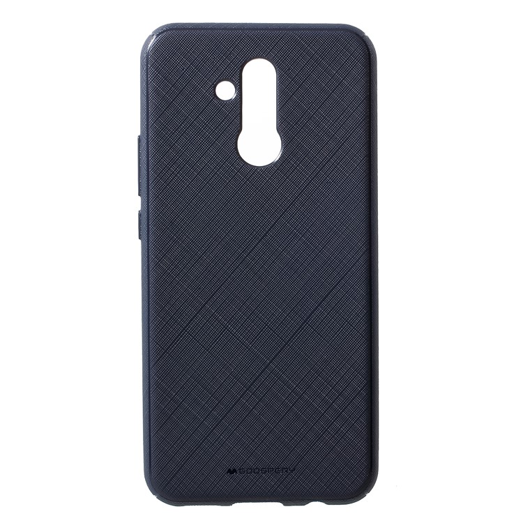 MERCURY GOOSPERY Style Lux Textured TPU Case Cover for Huawei Mate 20 Lite - Dark Blue-1