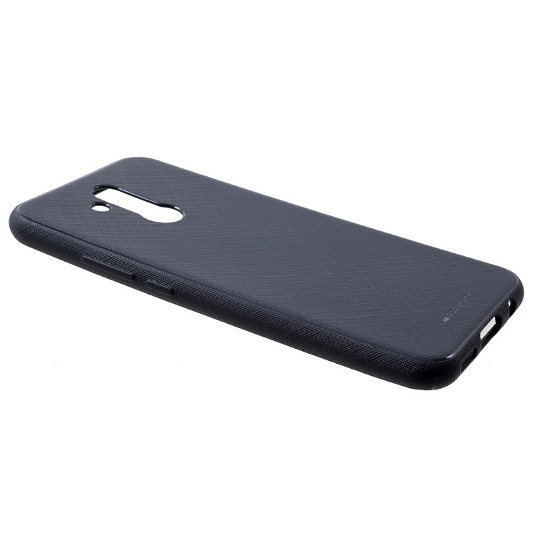 MERCURY GOOSPERY Style Lux Textured TPU Case Cover for Huawei Mate 20 Lite - Dark Blue-2