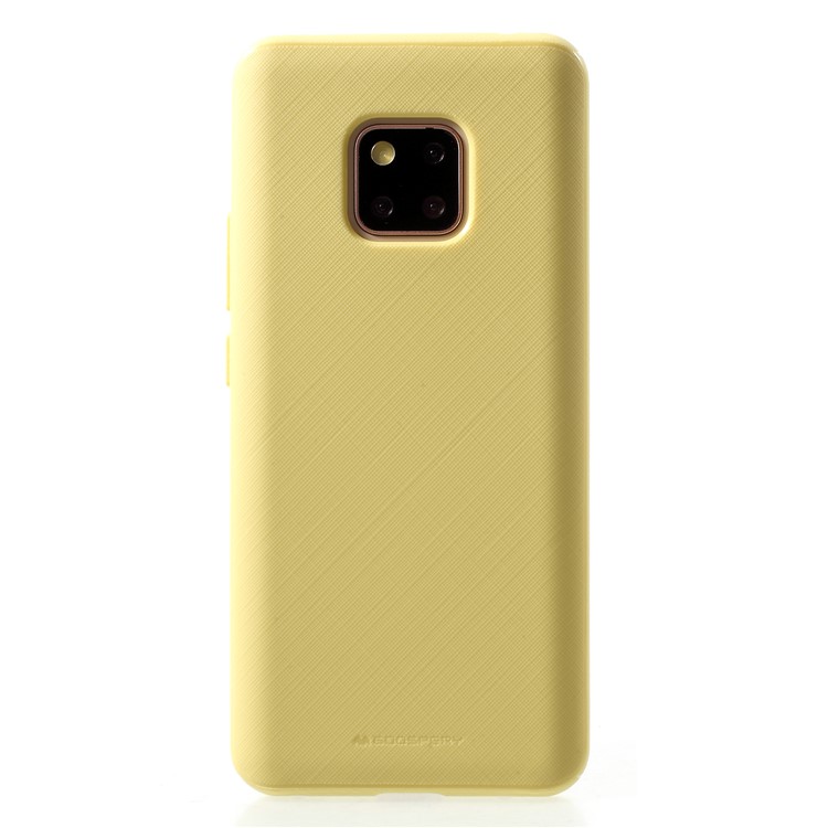 MERCURY GOOSPERY Style Lux Textured TPU Cell Phone Shell for Huawei Mate 20 Pro - Yellow-1