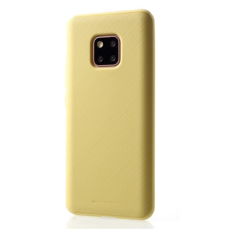 MERCURY GOOSPERY Style Lux Textured TPU Cell Phone Shell for Huawei Mate 20 Pro - Yellow-3