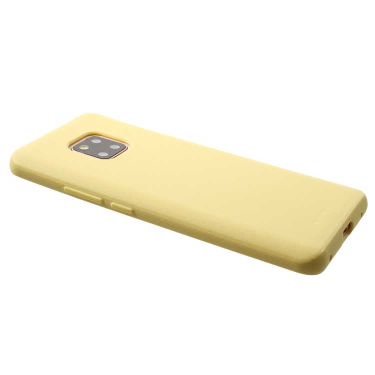 MERCURY GOOSPERY Style Lux Textured TPU Cell Phone Shell for Huawei Mate 20 Pro - Yellow-4