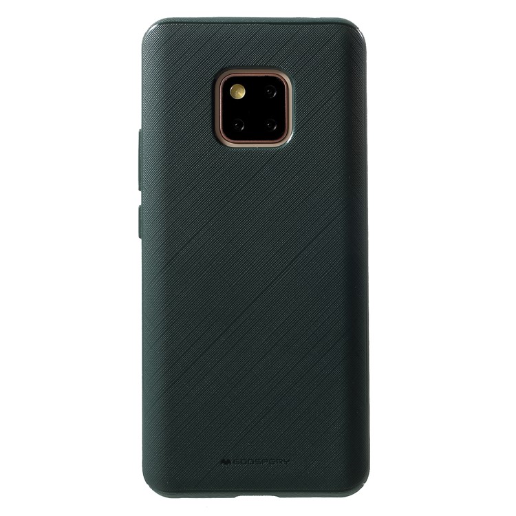 MERCURY GOOSPERY Style Lux Textured TPU Accessory Cover for Huawei Mate 20 Pro - Blackish Green-1