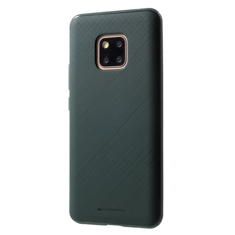 MERCURY GOOSPERY Style Lux Textured TPU Accessory Cover for Huawei Mate 20 Pro - Blackish Green-3
