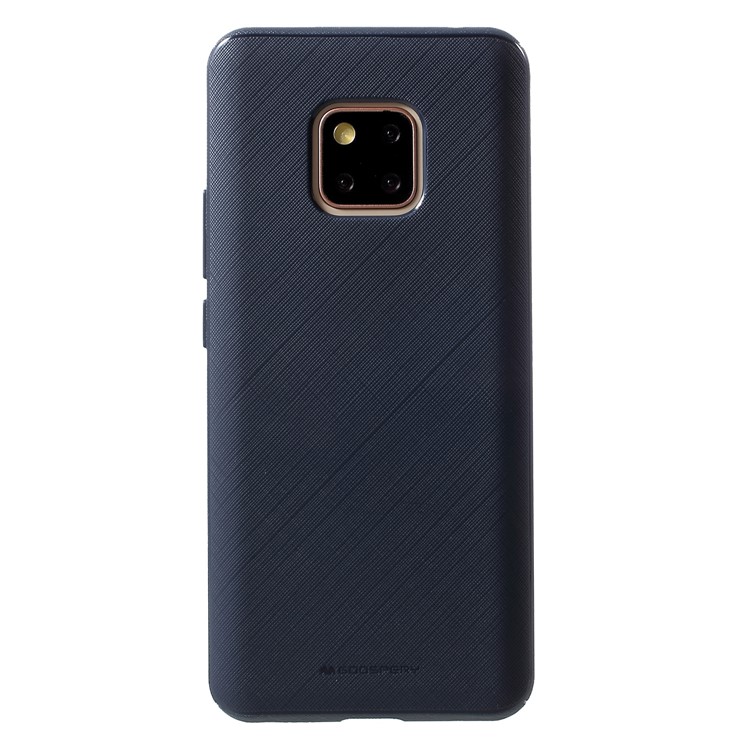 MERCURY GOOSPERY Style Lux Textured TPU Accessory Case for Huawei Mate 20 Pro - Dark Blue-1