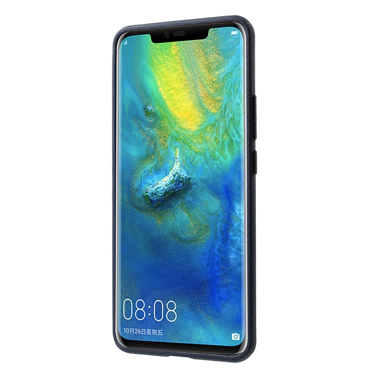 MERCURY GOOSPERY Style Lux Textured TPU Accessory Case for Huawei Mate 20 Pro - Dark Blue-2