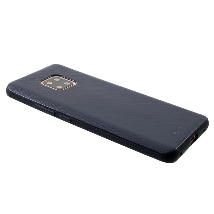 MERCURY GOOSPERY Style Lux Textured TPU Accessory Case for Huawei Mate 20 Pro - Dark Blue-4