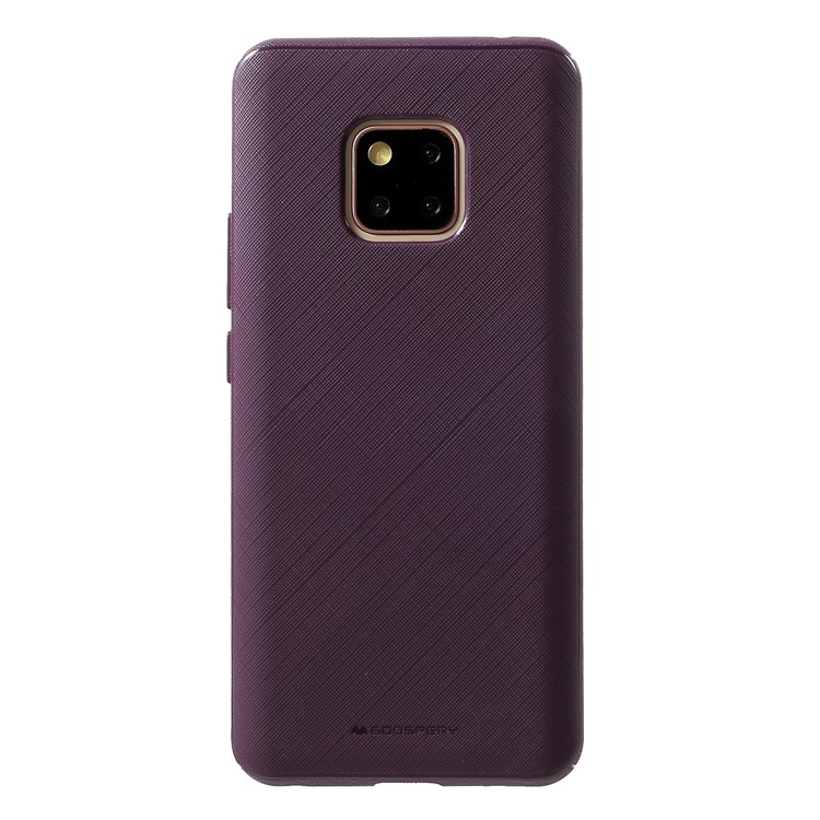 MERCURY GOOSPERY Style Lux Textured TPU Protection for Huawei Mate 20 Pro - Purple-1