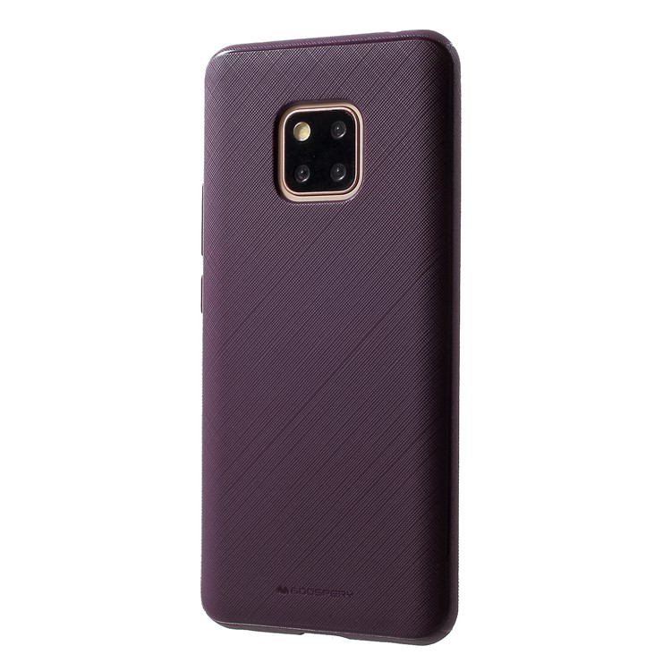 MERCURY GOOSPERY Style Lux Textured TPU Protection for Huawei Mate 20 Pro - Purple-3