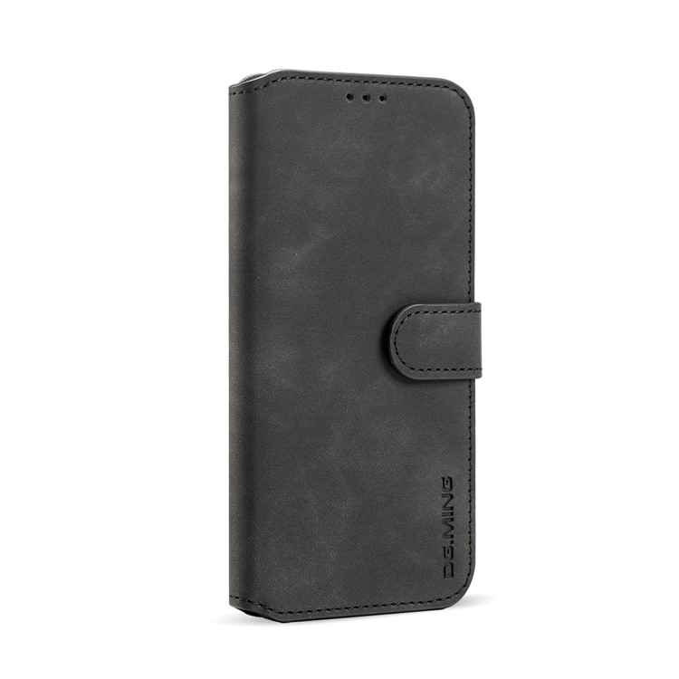 DG.MING Retro Style Wallet Leather Case for Huawei P Smart (2019) - Black-8
