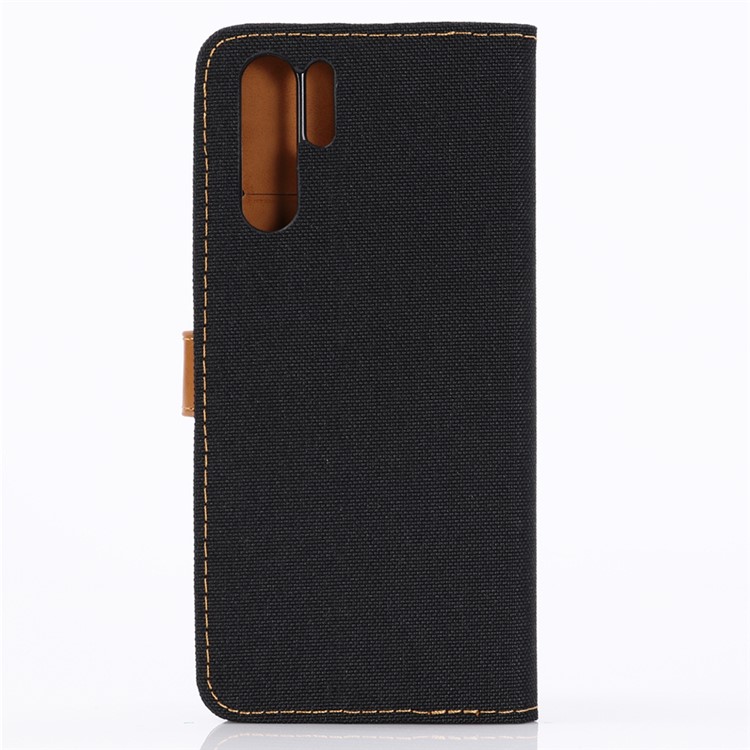 Oxford Cloth Wallet Stand PU Leather Cover for Huawei P30 Pro - Black-2