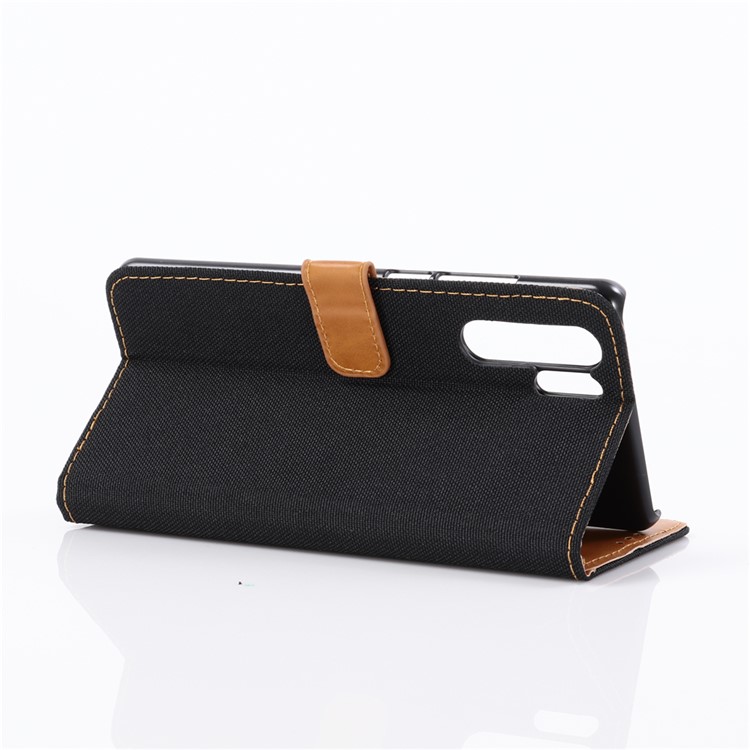 Oxford Cloth Wallet Stand PU Leather Cover for Huawei P30 Pro - Black-4