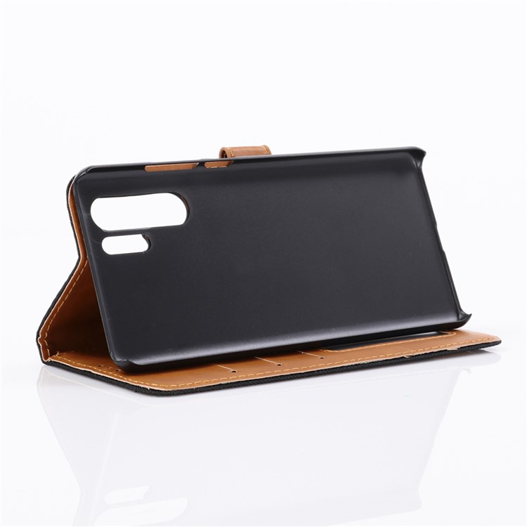 Oxford Cloth Wallet Stand PU Leather Cover for Huawei P30 Pro - Black-5