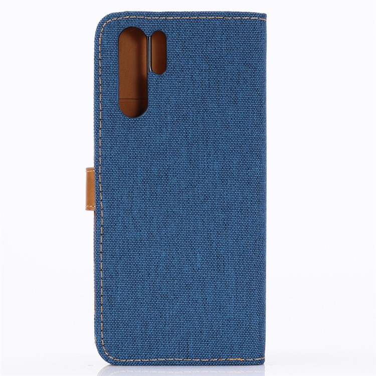 Oxford Cloth Wallet Stand PU Leather Case for Huawei P30 Pro - Baby Blue-2