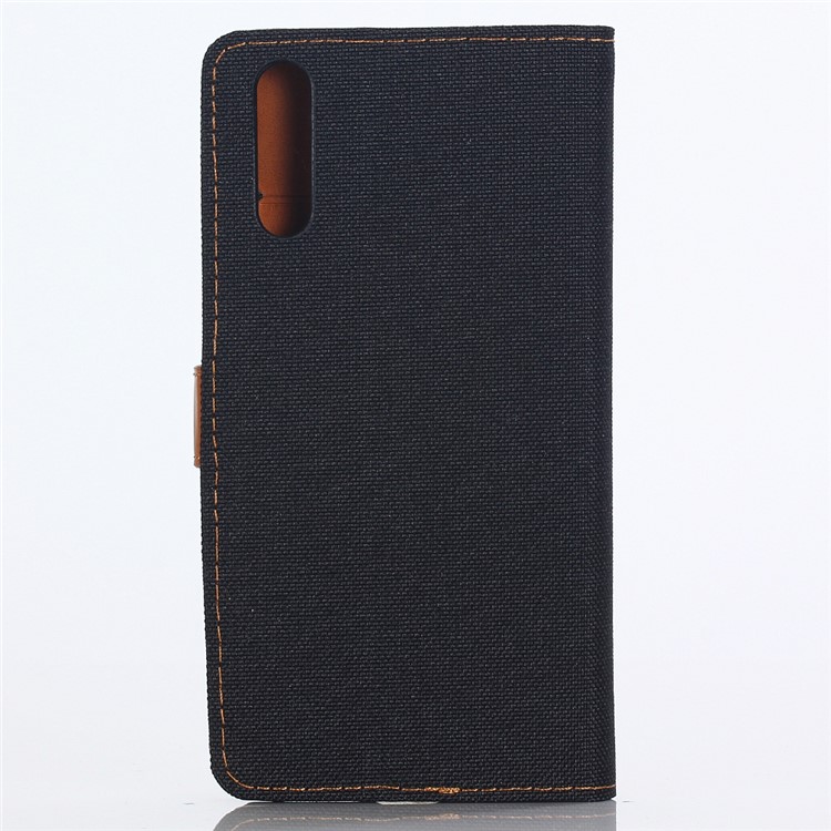 Oxford Tissu Wallet Stand pu Cuir Couvercle Pour Huawei P30 - le Noir