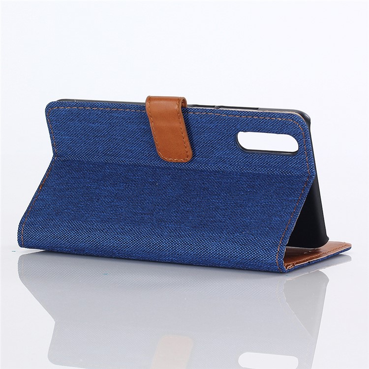 Oxford Cloth Wallet Stand PU Leather Case for Huawei P30 - Baby Blue-4