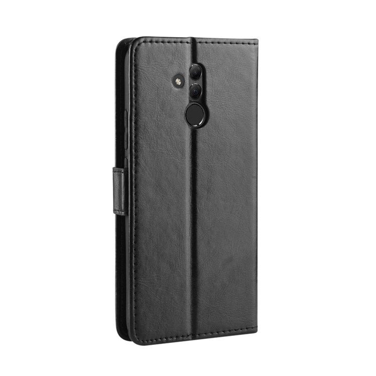 Crazy Horse PU Leather Folio Flip Case for Huawei Mate 20 Lite / Maimang 7 - Black-4