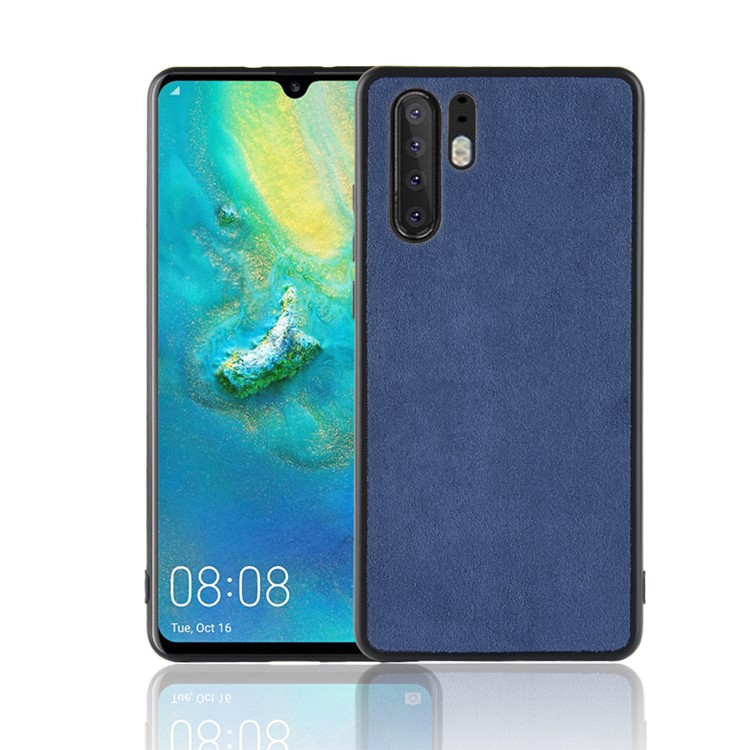 Retro Velvet Cloth Coated PC + TPU Hybrid Protection Case for Huawei P30 Pro - Blue-1