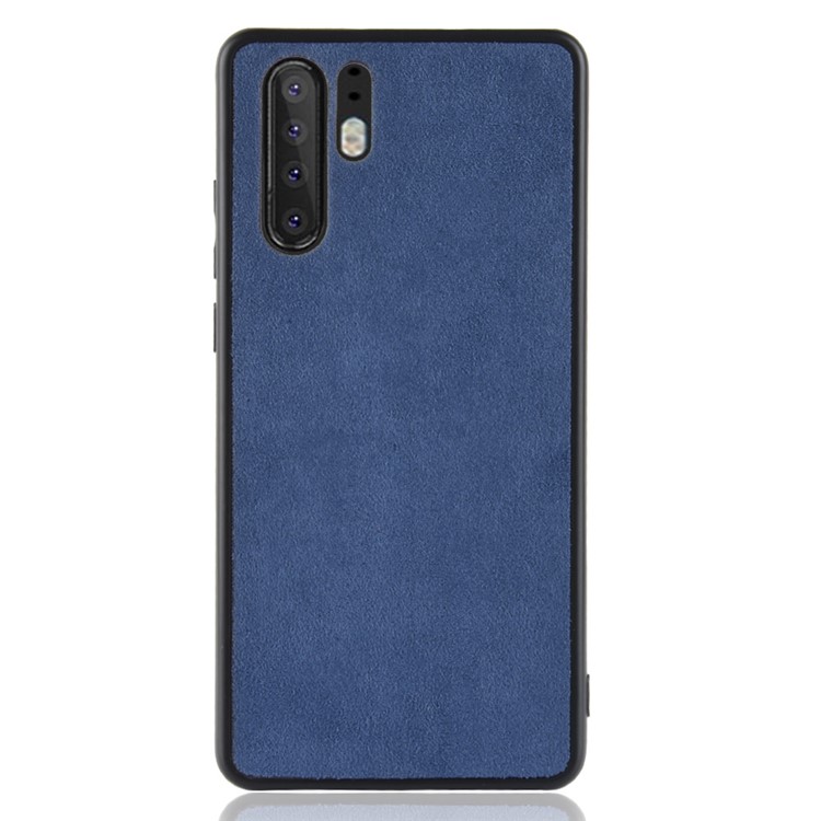 Retro Velvet Cloth Coated PC + TPU Hybrid Protection Case for Huawei P30 Pro - Blue-2