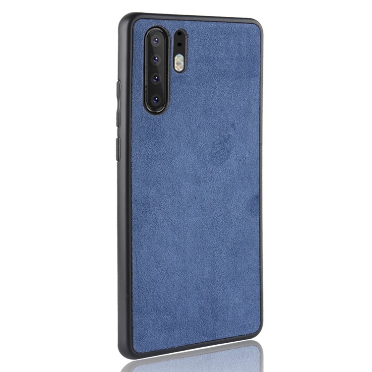 Retro Velvet Cloth Coated PC + TPU Hybrid Protection Case for Huawei P30 Pro - Blue-3
