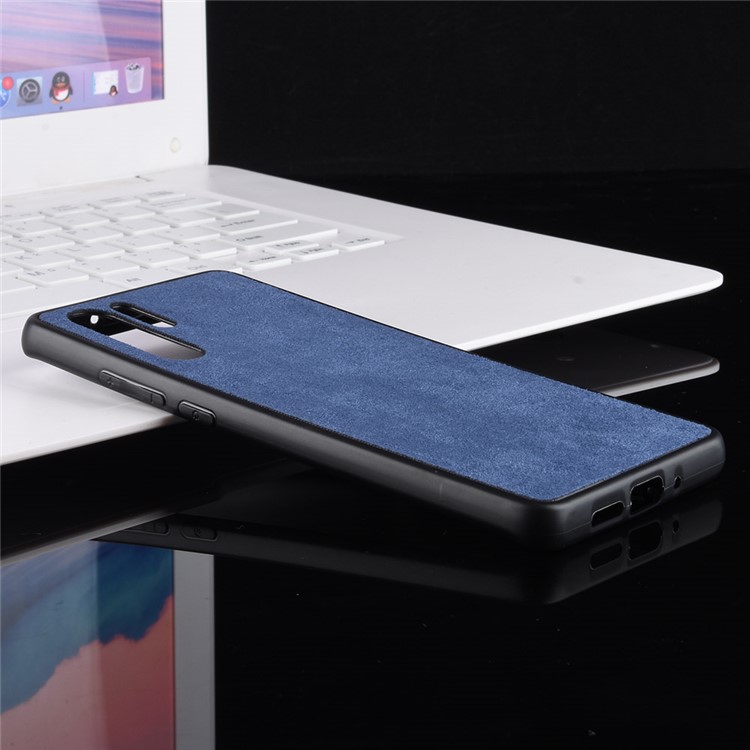 Retro Velvet Cloth Coated PC + TPU Hybrid Protection Case for Huawei P30 Pro - Blue-6