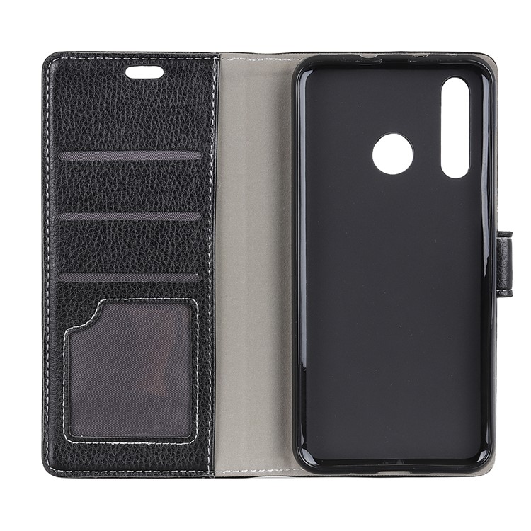 Litchi Texture Wallet Magnetic Stand Leather Case for Huawei P30 Lite - Black-3