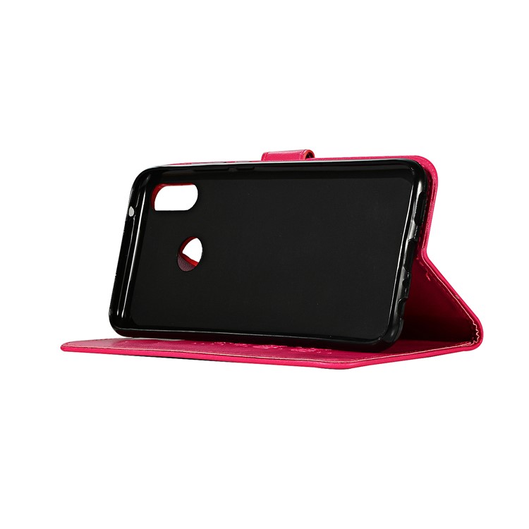 Imprinted Elephant Leather Wallet Case for Huawei Y9 (2019) / Enjoy 9 Plus - Rose-5