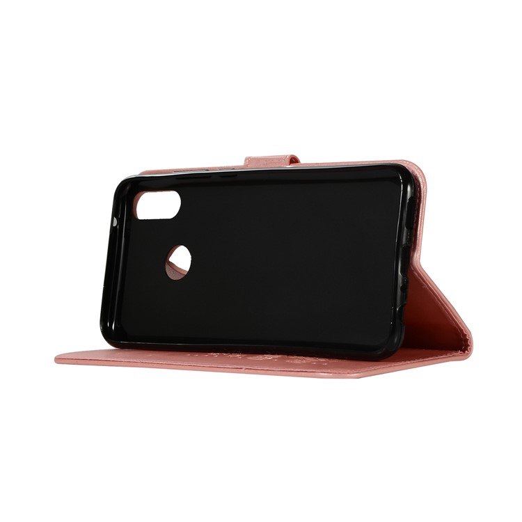 Imprinted Elephant Leather Protector Cover for Huawei Y9 (2019) / Enjoy 9 Plus - Rose Gold-5