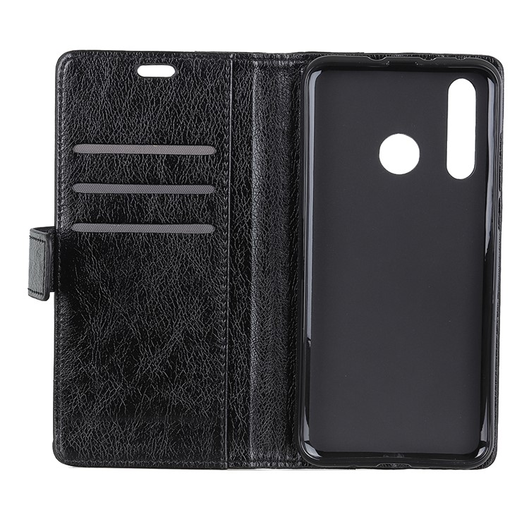 Nappa Texture Portefeuille Couvercle de Protecteur en Cuir Pour Huawei P30 Lite / Nova 4e / P30 Lite Nouvelle Édition - le Noir