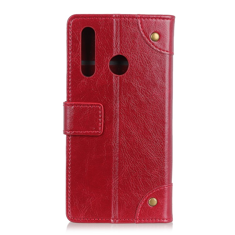 Nappa Texture Wallet Leather Protective Case for Huawei P30 Lite/nova 4e/P30 Lite New Edition - Red-3