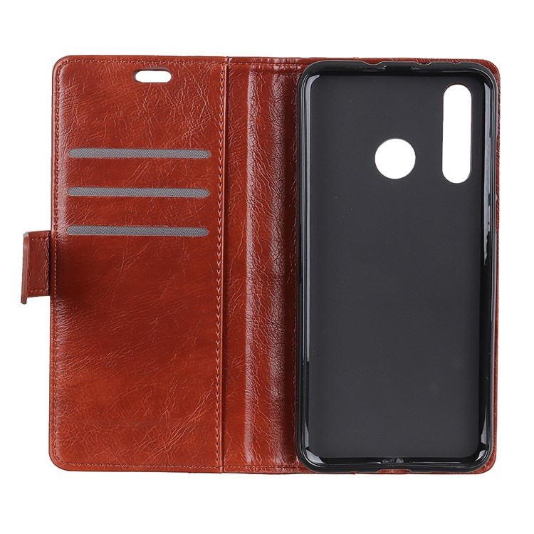 Nappa Texture Wallet Leather Mobile Phone Shell for Huawei P30 Lite - Brown-5