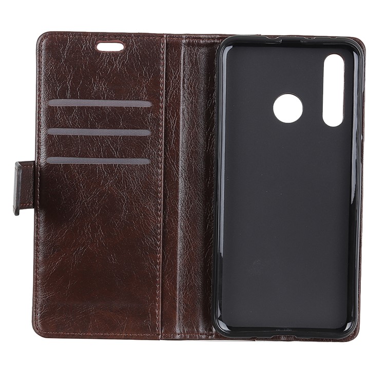 Nappa Texture Wallet Leather Phone Casing Cover for Huawei P30 Lite - Coffee-5