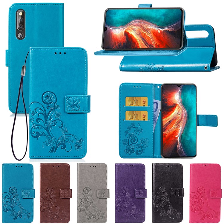 Отпечаток Клевер Шаблон Кожаный Чехол Кошелек Для Huawei P30 - Черный-12