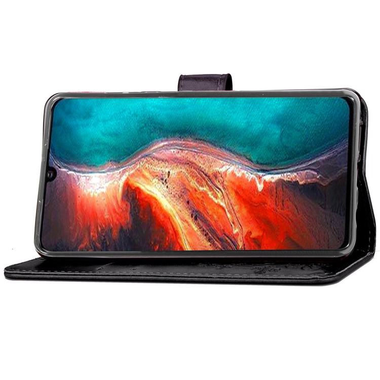 Отпечаток Клевер Шаблон Кожаный Чехол Кошелек Для Huawei P30 - Черный-5