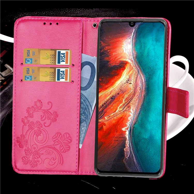 Отпечаток Клевер Шаблон Кожаный Чехол Для Кошелька Чехол Для Huawei P30 - Роза-12