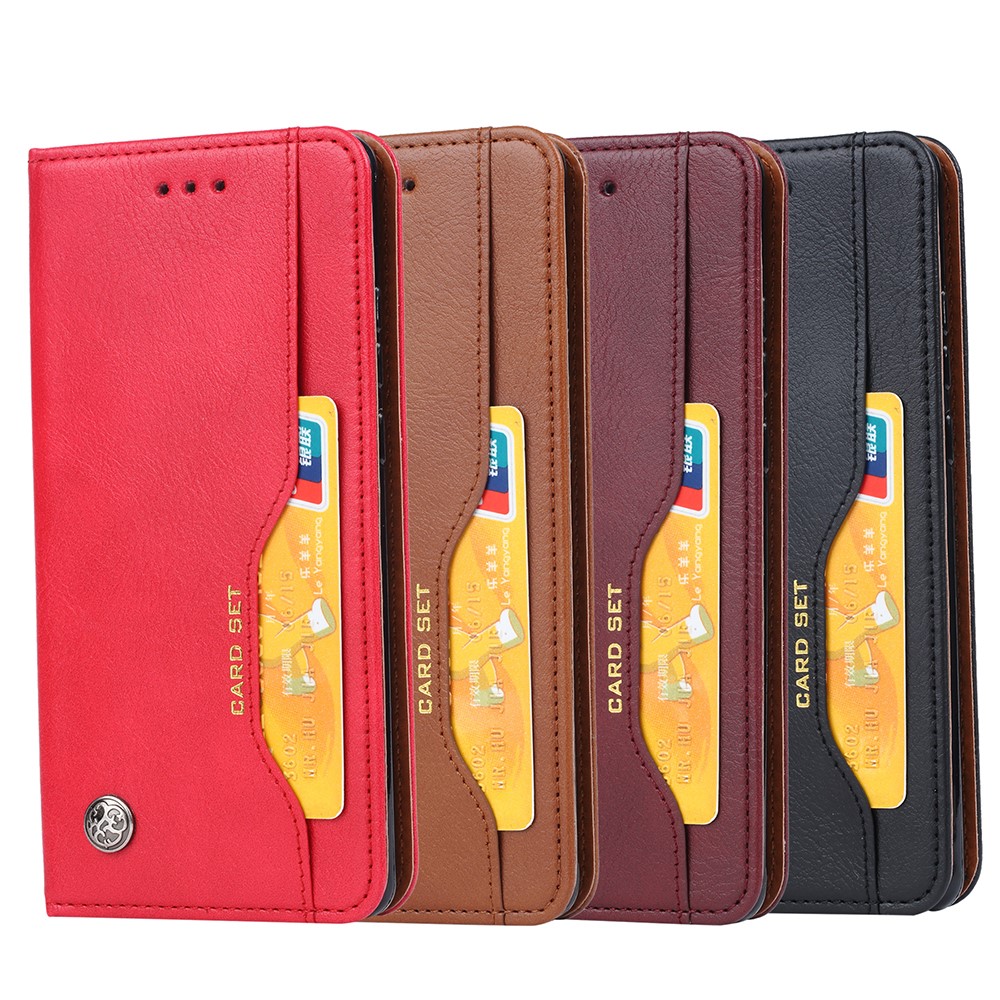 PU Leather Auto-absorbed Stand Wallet Protective Case for Huawei P30 Pro - Black-4