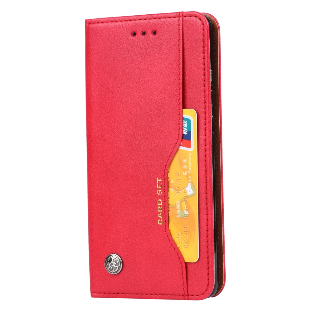 PU Leather Auto-absorbed Stand Wallet Protective Cover for Huawei P30 Pro - Red-2
