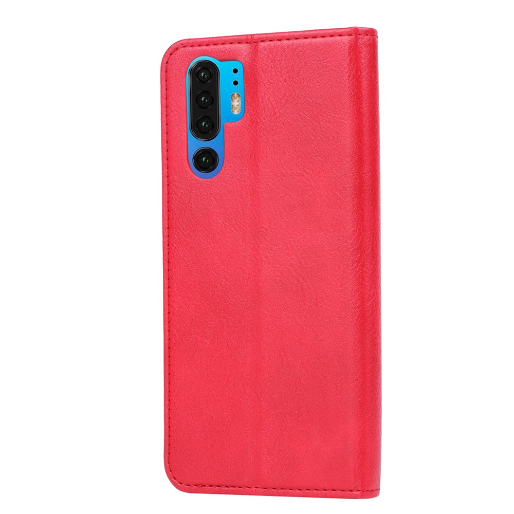 PU Leather Auto-absorbed Stand Wallet Protective Cover for Huawei P30 Pro - Red-3