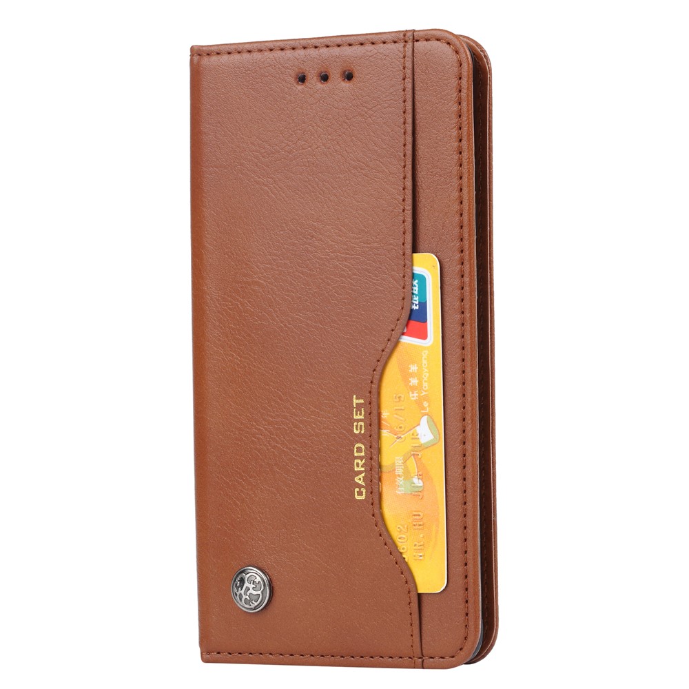 PU Leather Auto-absorbed Stand Wallet Protective Casing for Huawei P30 Pro - Brown-2