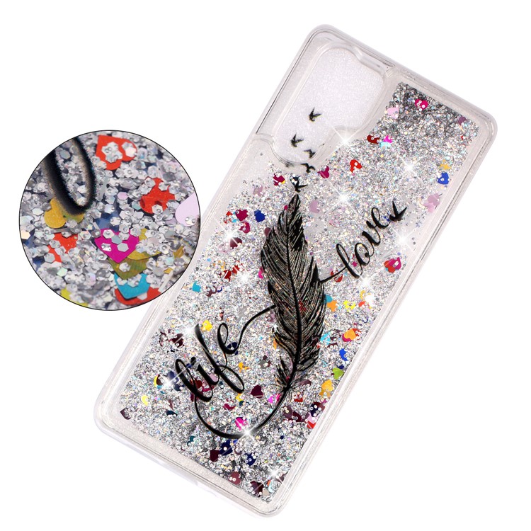 Phone Case for Huawei P30 Pro Dynamic Glitter Powder Sequins Patterned TPU Case - Quill Pen-3