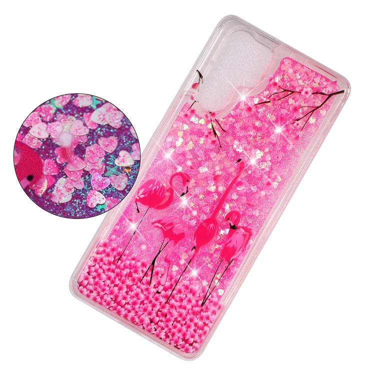 Phone Shell for Huawei P30 Pro Dynamic Glitter Powder Sequins Patterned TPU Case - Flamingos-3