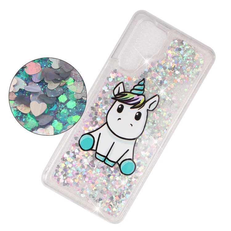 Cell Phone Case for Huawei P30 Pro Dynamic Glitter Powder Sequins Patterned TPU Case - Unicorn-2