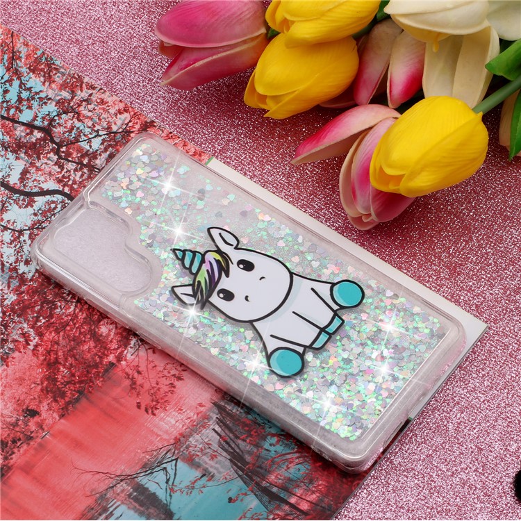Cell Phone Case for Huawei P30 Pro Dynamic Glitter Powder Sequins Patterned TPU Case - Unicorn-5