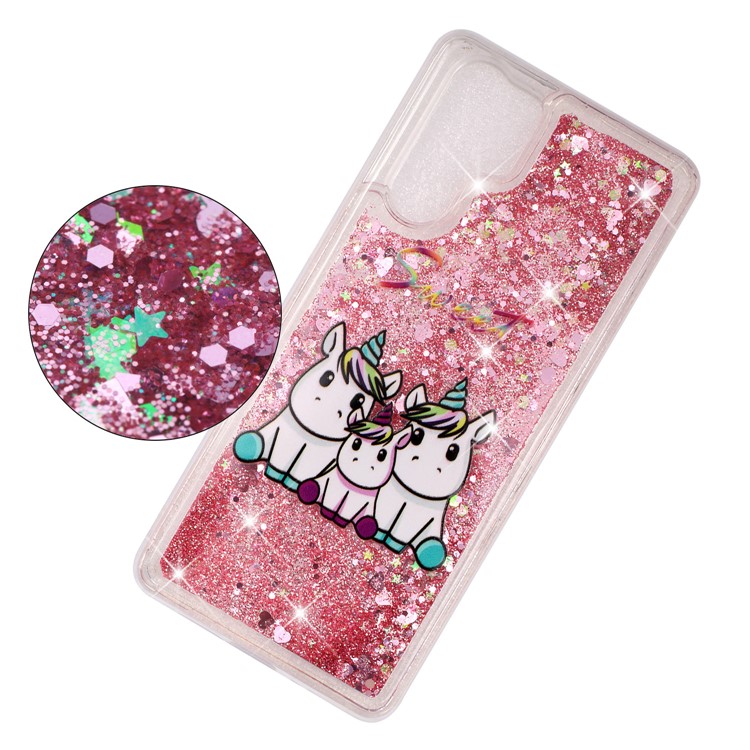 Mobile Cover for Huawei P30 Pro Dynamic Glitter Powder Sequins Patterned TPU Case - Unicorn Family-3