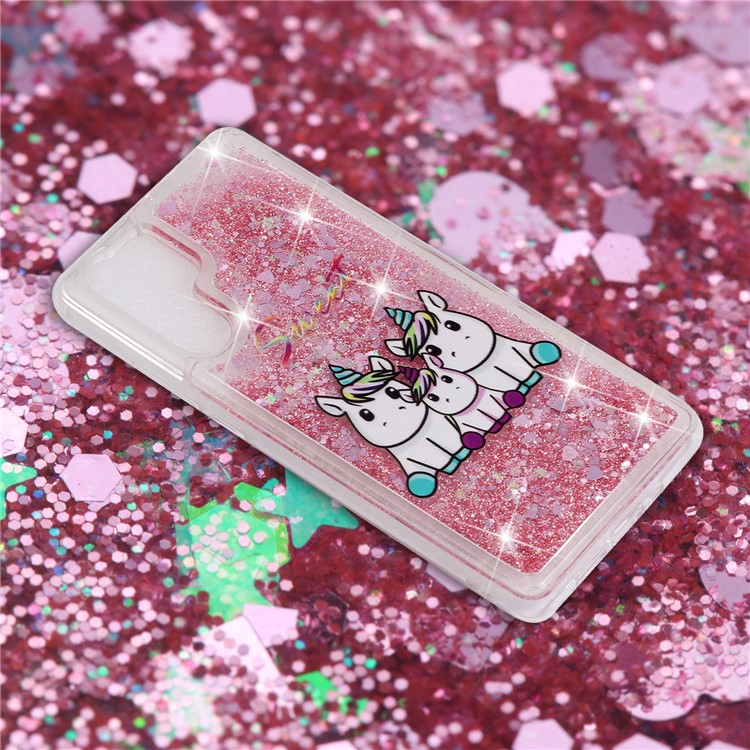 Mobile Cover for Huawei P30 Pro Dynamic Glitter Powder Sequins Patterned TPU Case - Unicorn Family-5