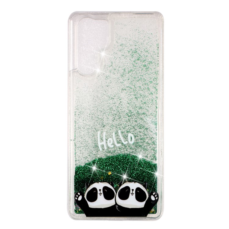 Mobile Shell for Huawei P30 Pro Dynamic Glitter Powder Sequins Patterned TPU Case - Hello Panda-2