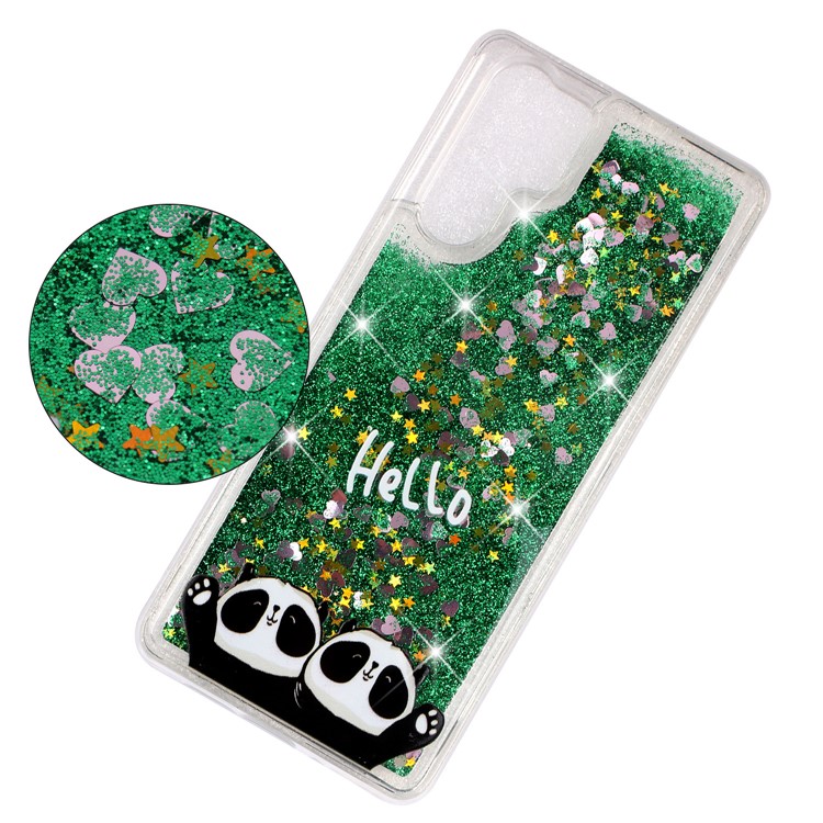 Mobile Shell for Huawei P30 Pro Dynamic Glitter Powder Sequins Patterned TPU Case - Hello Panda-3