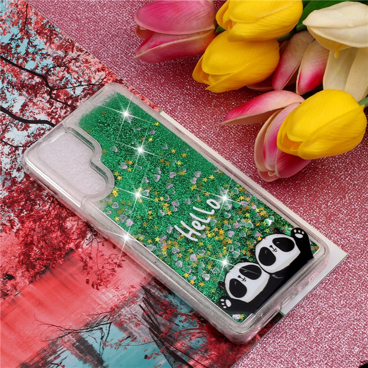 Mobile Shell for Huawei P30 Pro Dynamic Glitter Powder Sequins Patterned TPU Case - Hello Panda-6